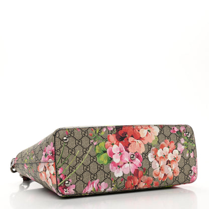 Gucci GG Supreme Monogram Blooms Small Zip Top Tote Beige Multicolor Dry Rose 3 of 13