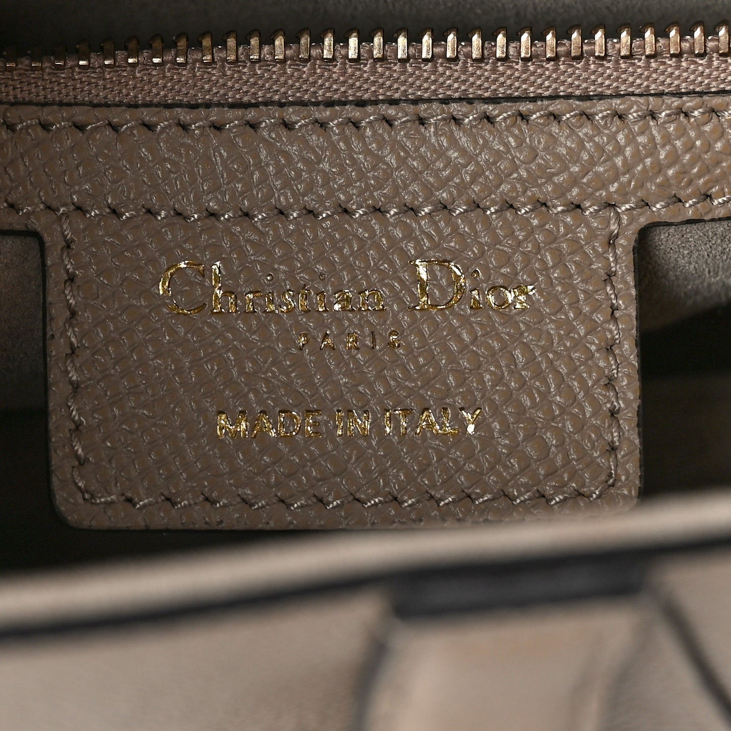 Grained Calfskin Saddle Bag With Strap Warm Taupe