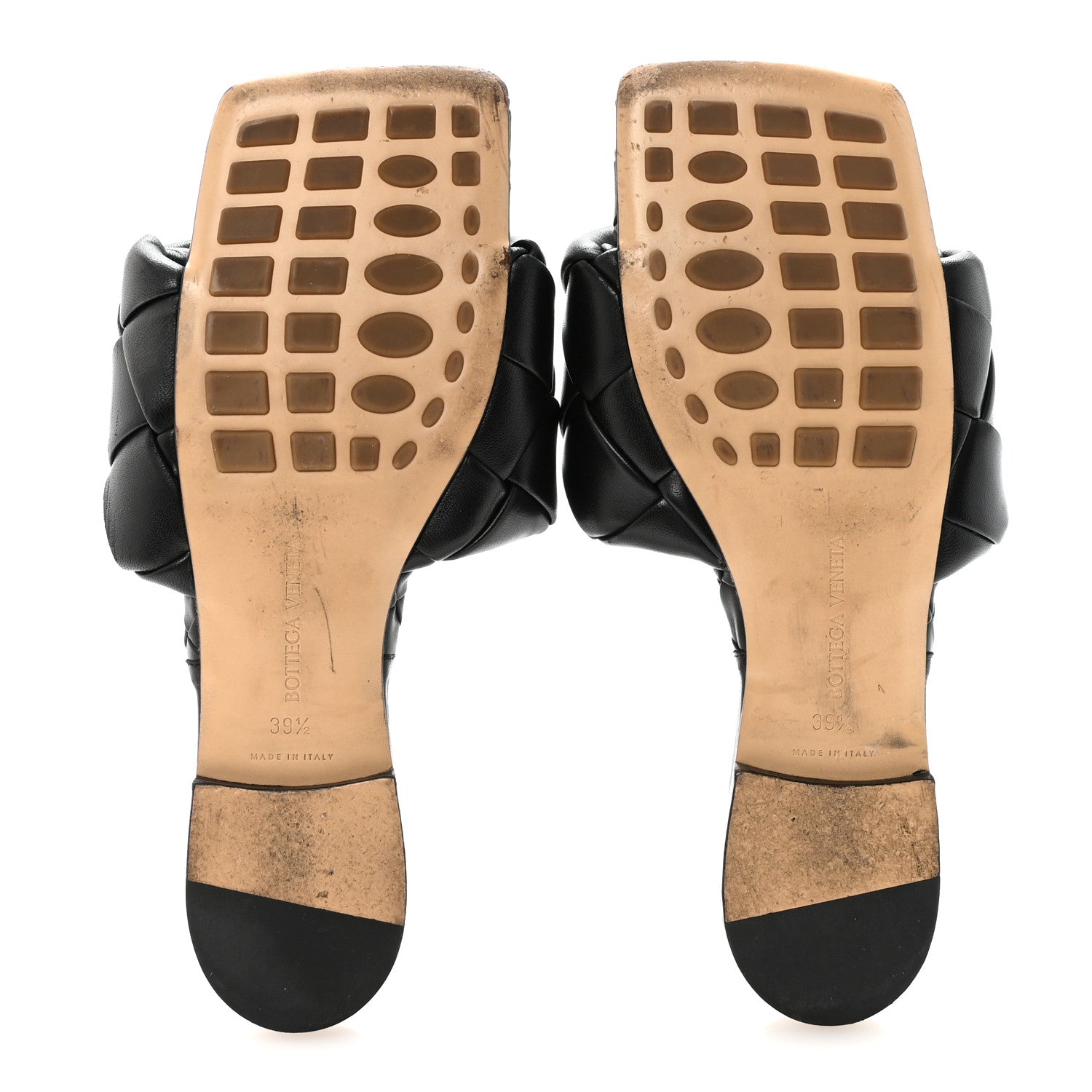 Bottega Veneta Nappa Maxi Intrecciato Lido Flat Sandals 39.5 Black 6 of 8