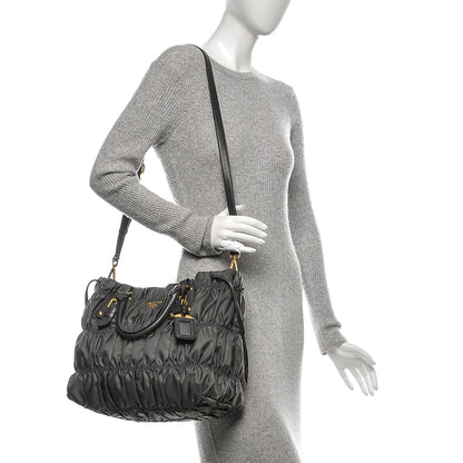 Prada Tessuto Nylon Gaufre Tote Ardesia 2 of 6