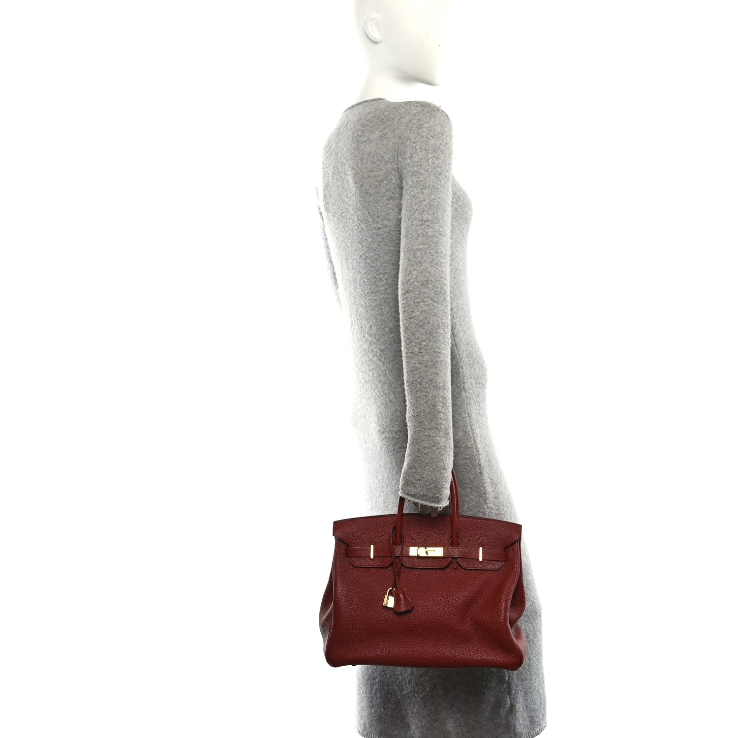 Hermes Togo Verso Birkin 35 Brique Ebene 2 of 14