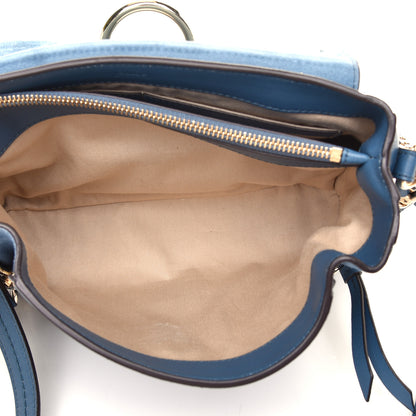 Chloe Calfskin Medium Faye Day Shoulder Bag Blue 5 of 8