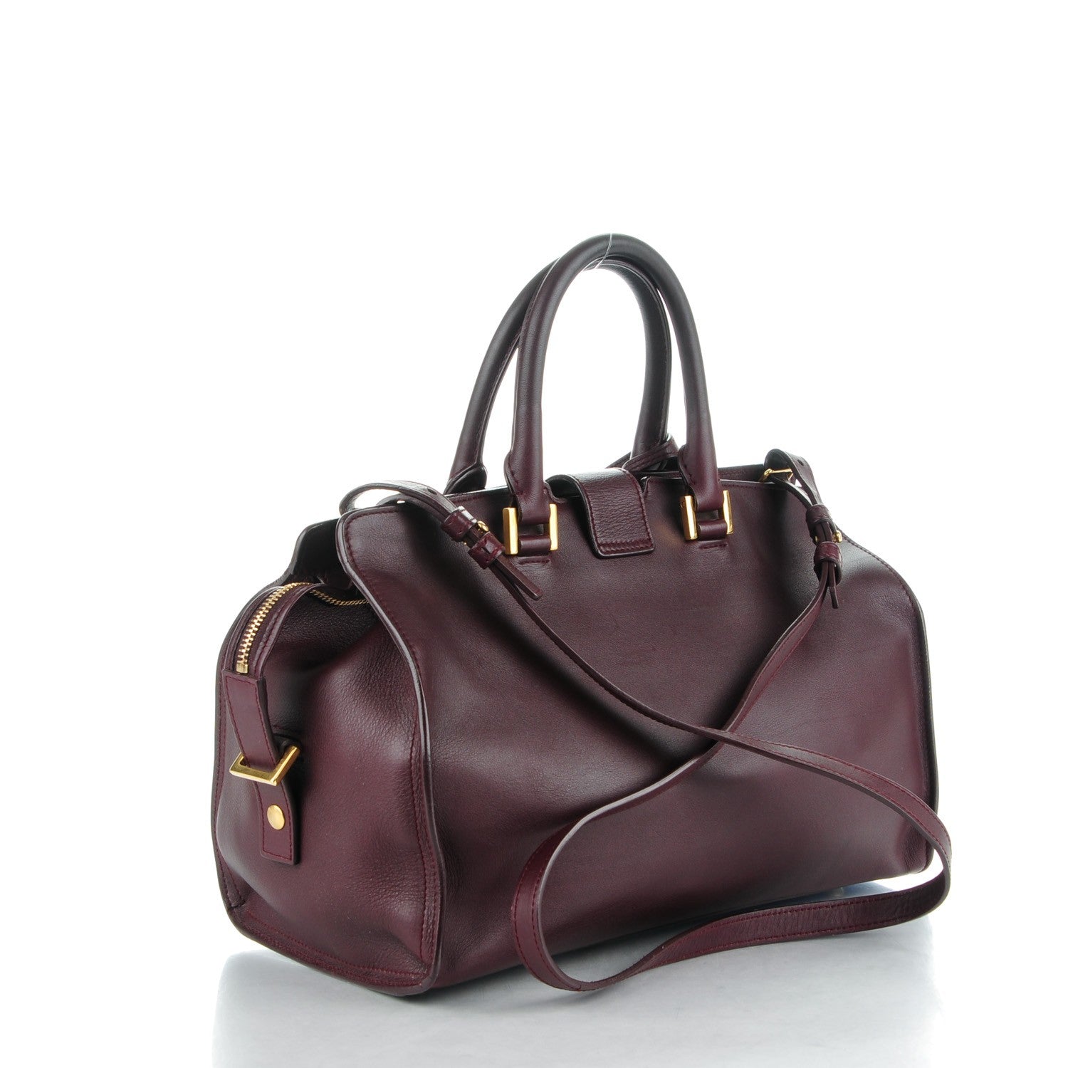 Saint Laurent Calfskin Small Classic Y Cabas Bordeaux 3 of 7