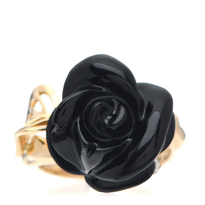 Christian Dior 18K Yellow Gold Diamond Black Onyx Dior Pre Catelan Ring 57 8 3 of 8