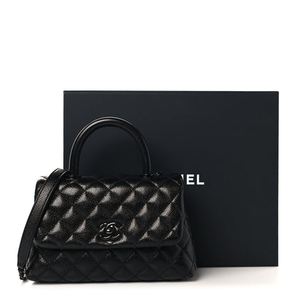 Chanel Caviar Quilted Mini Coco Handle Flap So Black 11 of 11