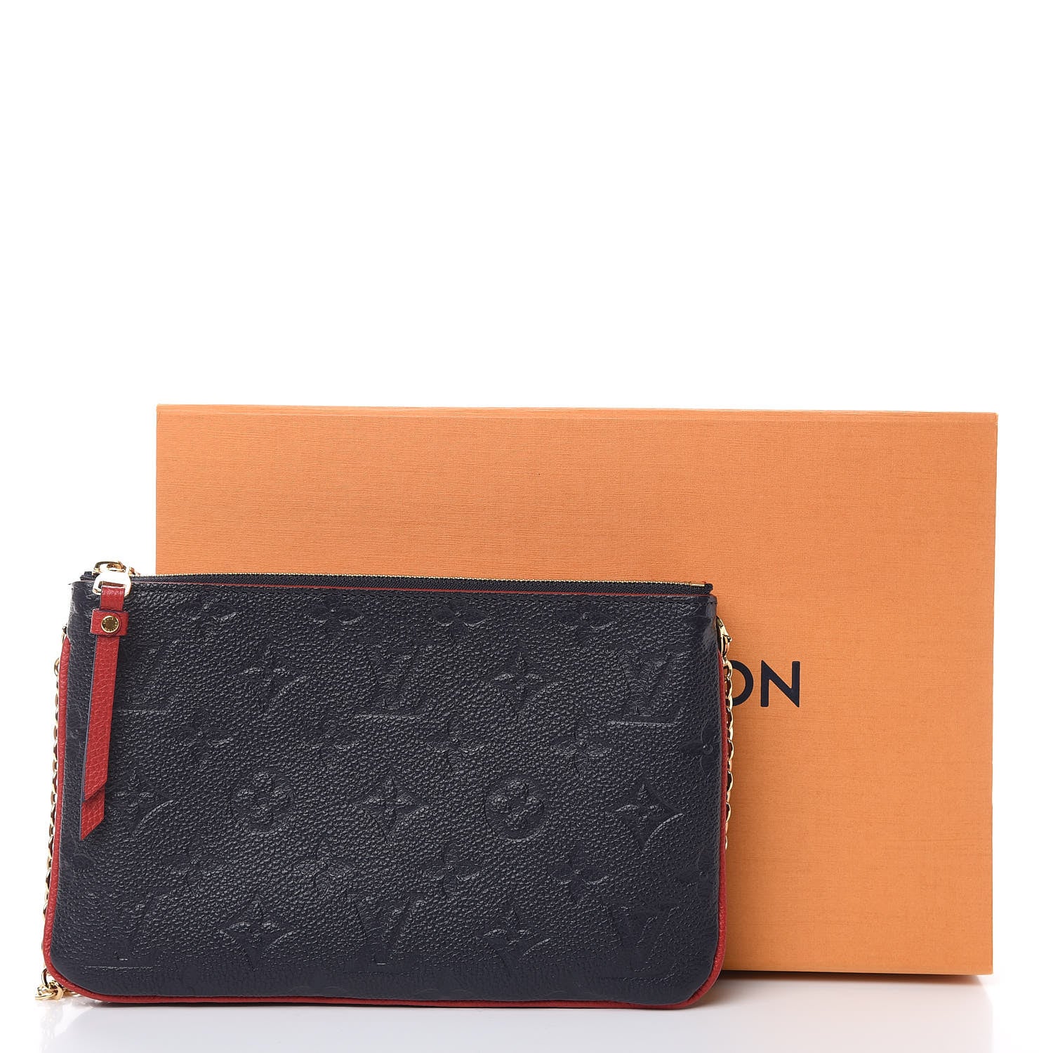 Louis Vuitton Empreinte Double Zip Pochette Marine Rouge 11 of 11