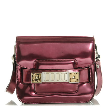 Proenza Schouler Metallic Patent Tiny PS11 Shoulder Bag Bordeaux Pink 1 of 6