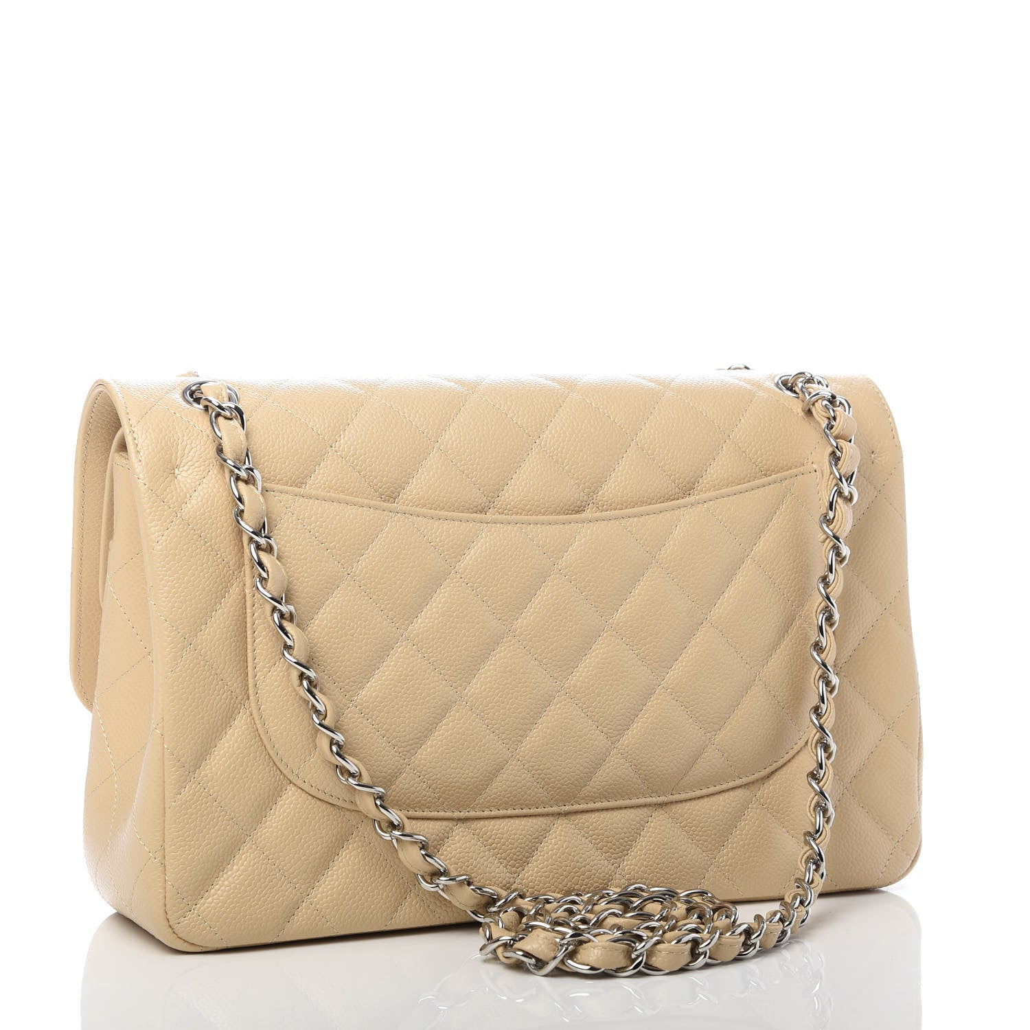 Chanel Caviar Quilted Jumbo Double Flap Beige Clair 2 of 9