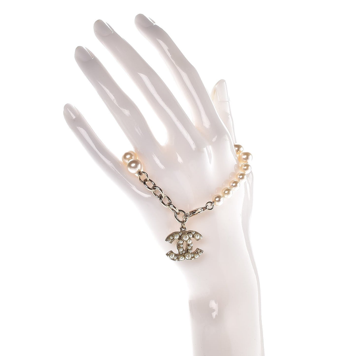 Pearl CC Bracelet Gold