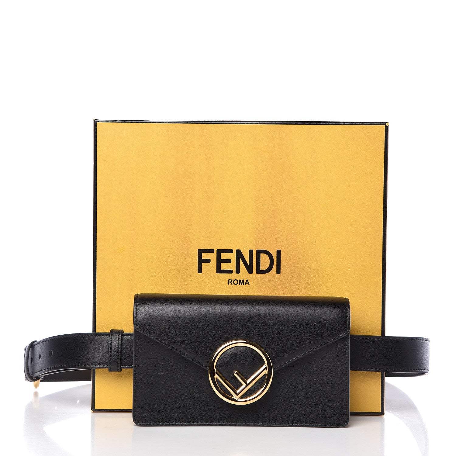 Fendi Vitello Liberty Lucido F is Fendi Envelope Belt Bag Black 12 of 12