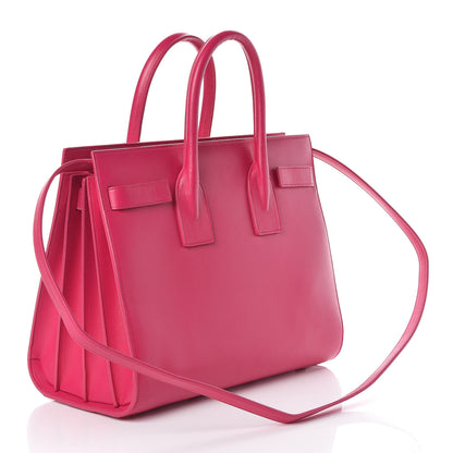 Saint Laurent Calfskin Small Sac De Jour Lipstick Fuchsia 3 of 8