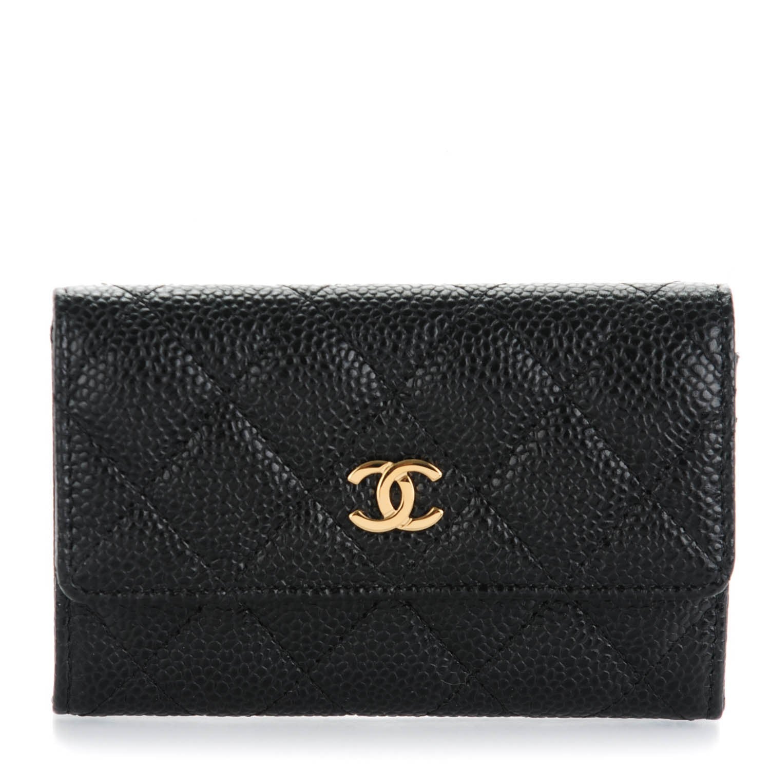 Chanel Caviar Quilted Flap Card Holder Black 1 of 8