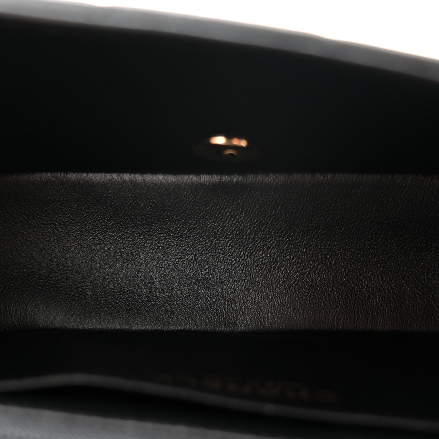 Lambskin Quilted Mini Rectangular Flap Black
