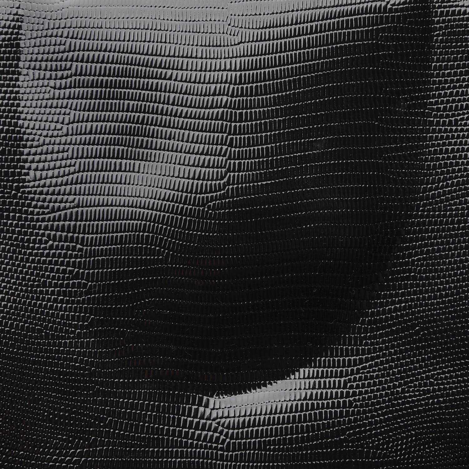 Saint Laurent Shiny Calfskin Lizard Embossed Large Uptown Tote Black 9 of 10