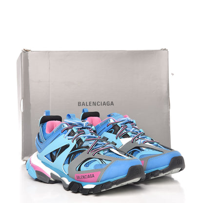 Balenciaga Mesh Nylon Womens Track Sneakers 41 Blue Black 8 of 8