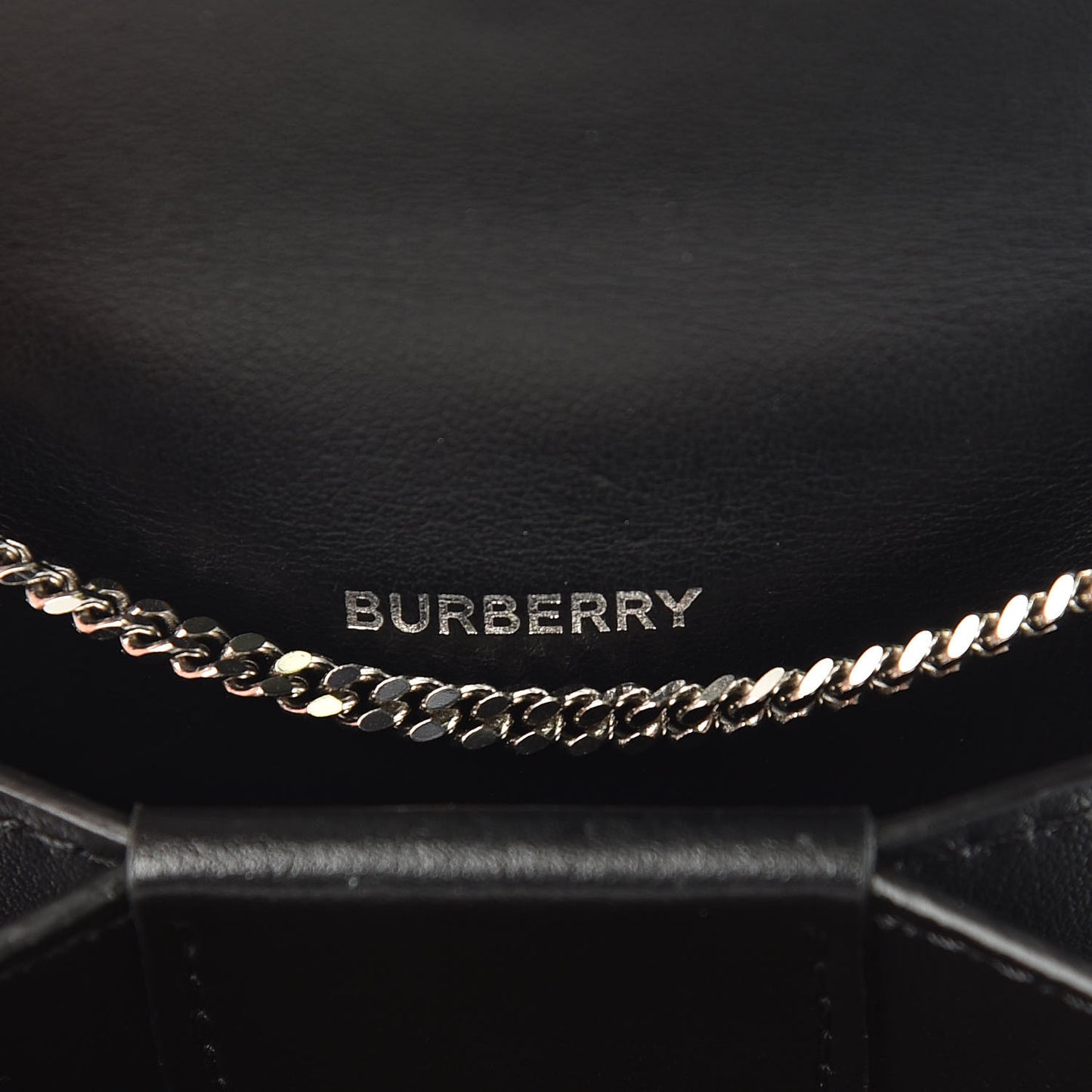 Calfskin Studded Jessie Chain Card Case Black