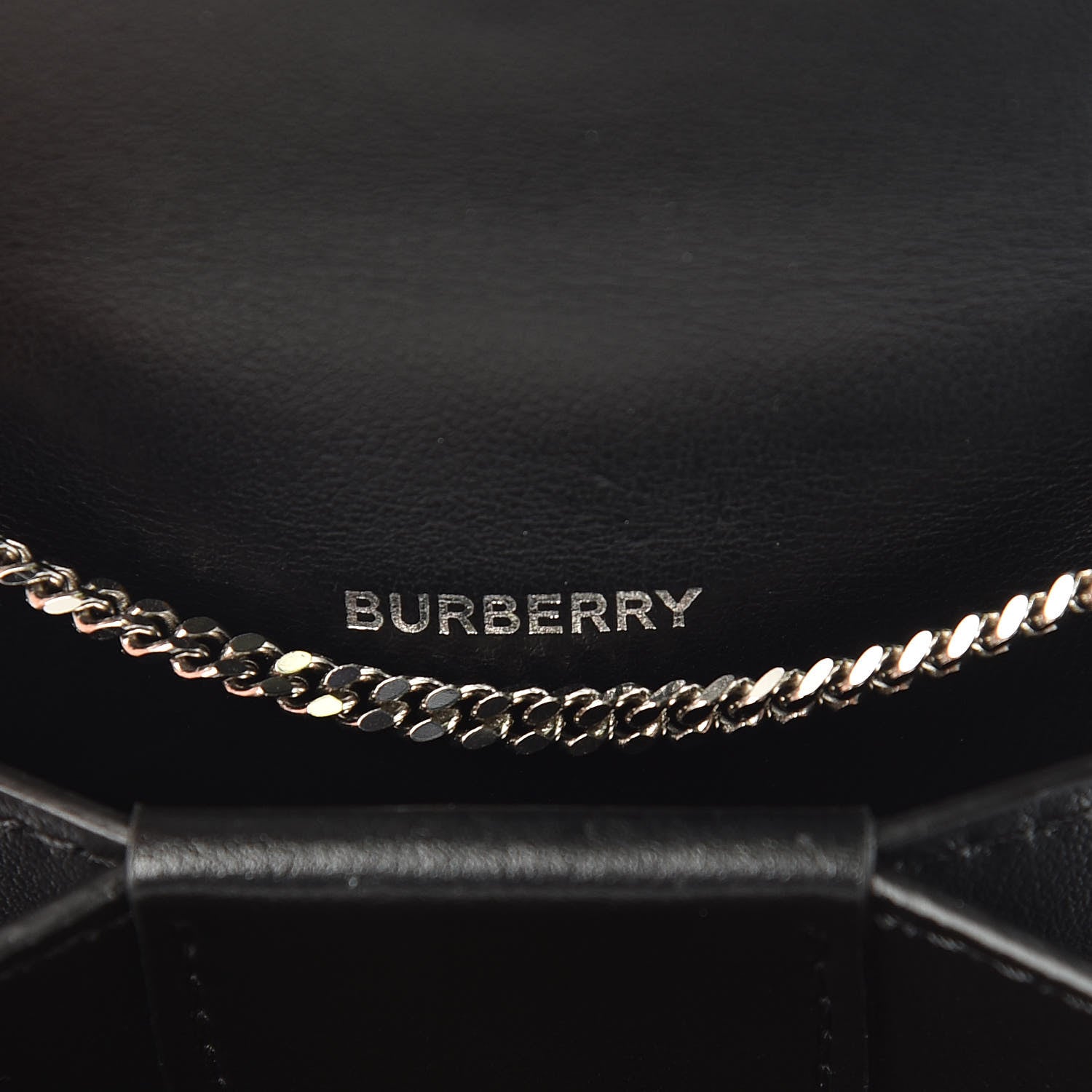 Burberry Calfskin Studded Jessie Chain Card Case Black 7 of 10