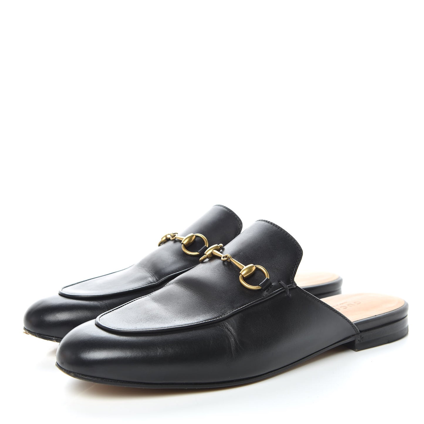 Calfskin Womens Princetown Slippers 39.5 Black
