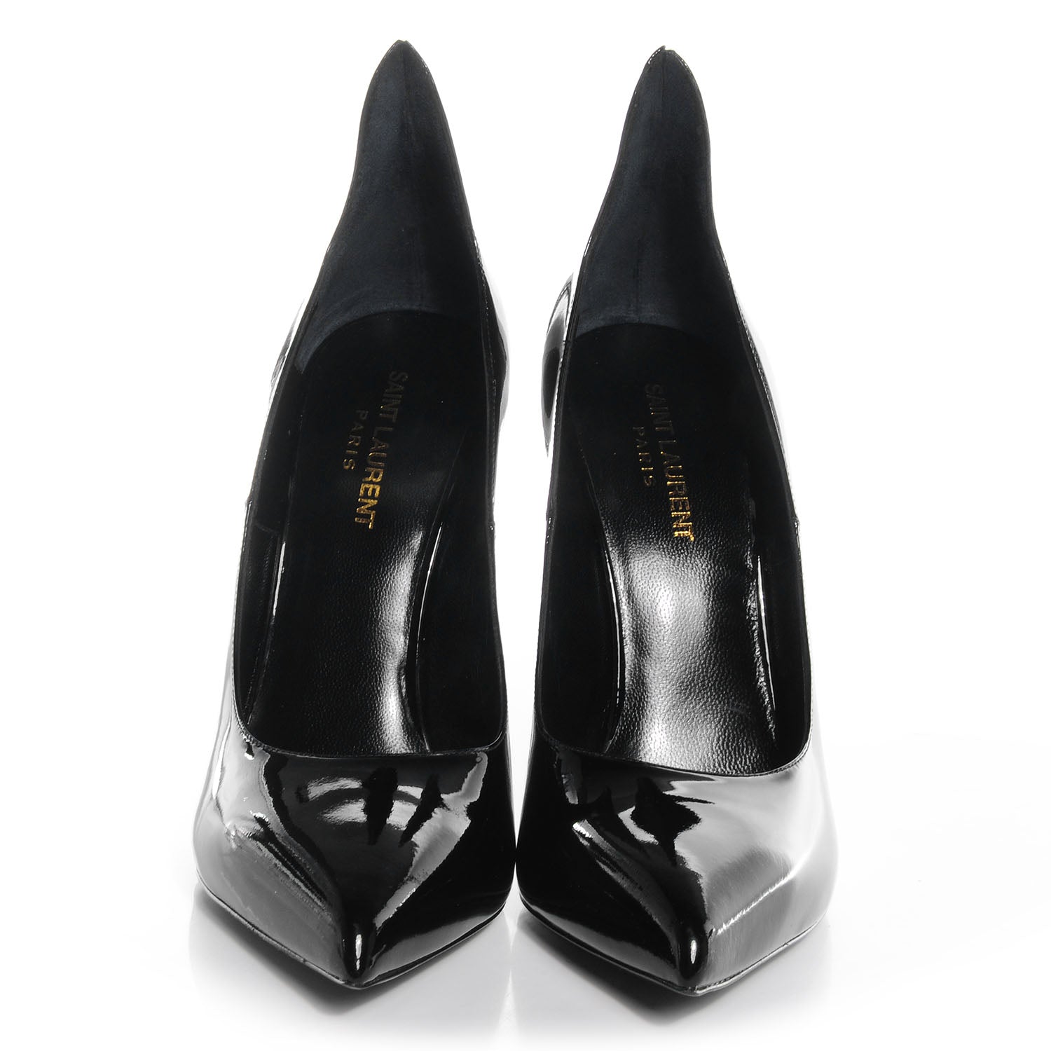 Saint Laurent Patent Paris 110 Escarpin Thorn Pump Black 2 of 7