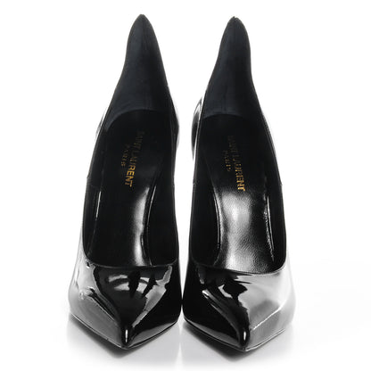 Saint Laurent Patent Paris 110 Escarpin Thorn Pump Black 2 of 7