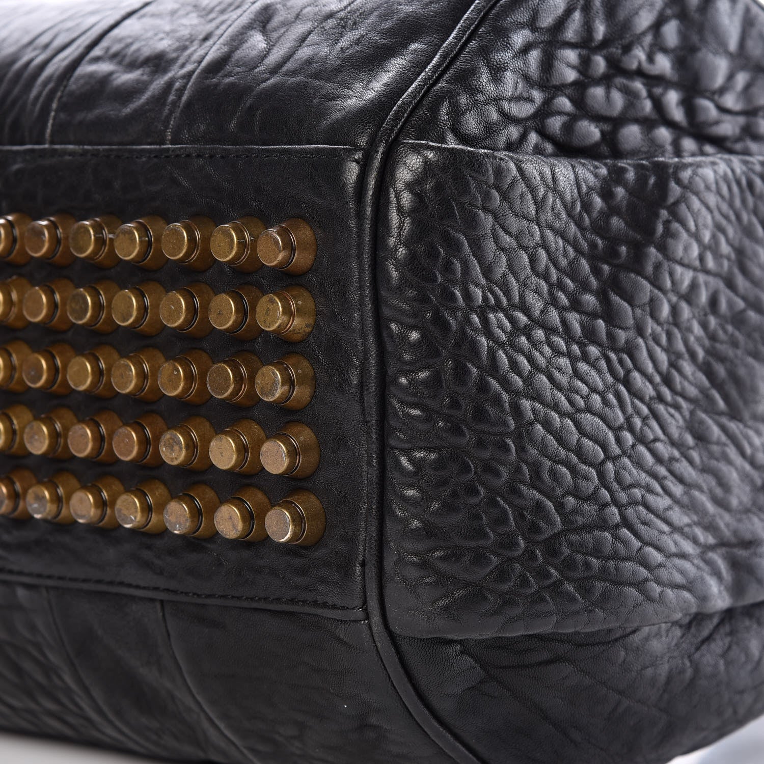 Alexander Wang Pebbled Lambskin Rocco Black Antique Brass Hardware 8 of 8
