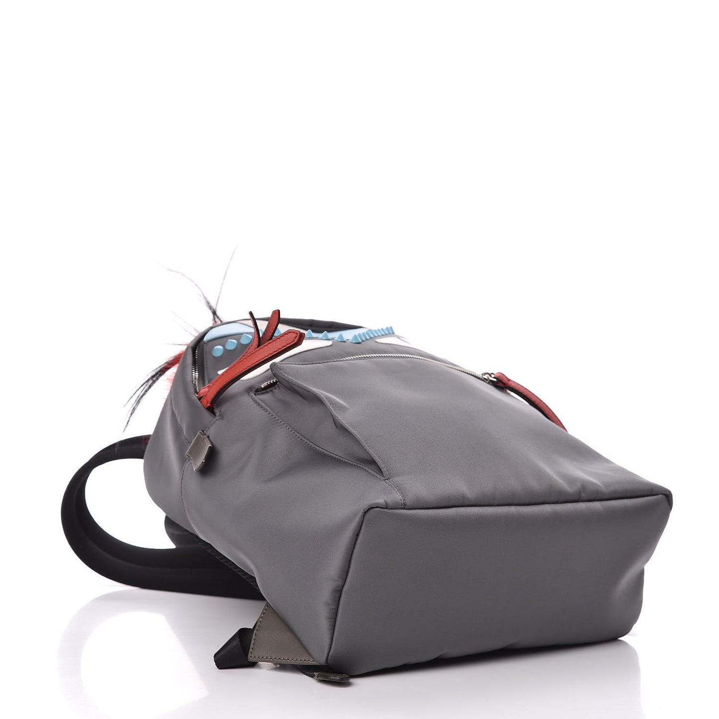 Nylon Vitello Elite Fox Goat Monster Eyes Studded Backpack Acciaio Pimento Multicolor