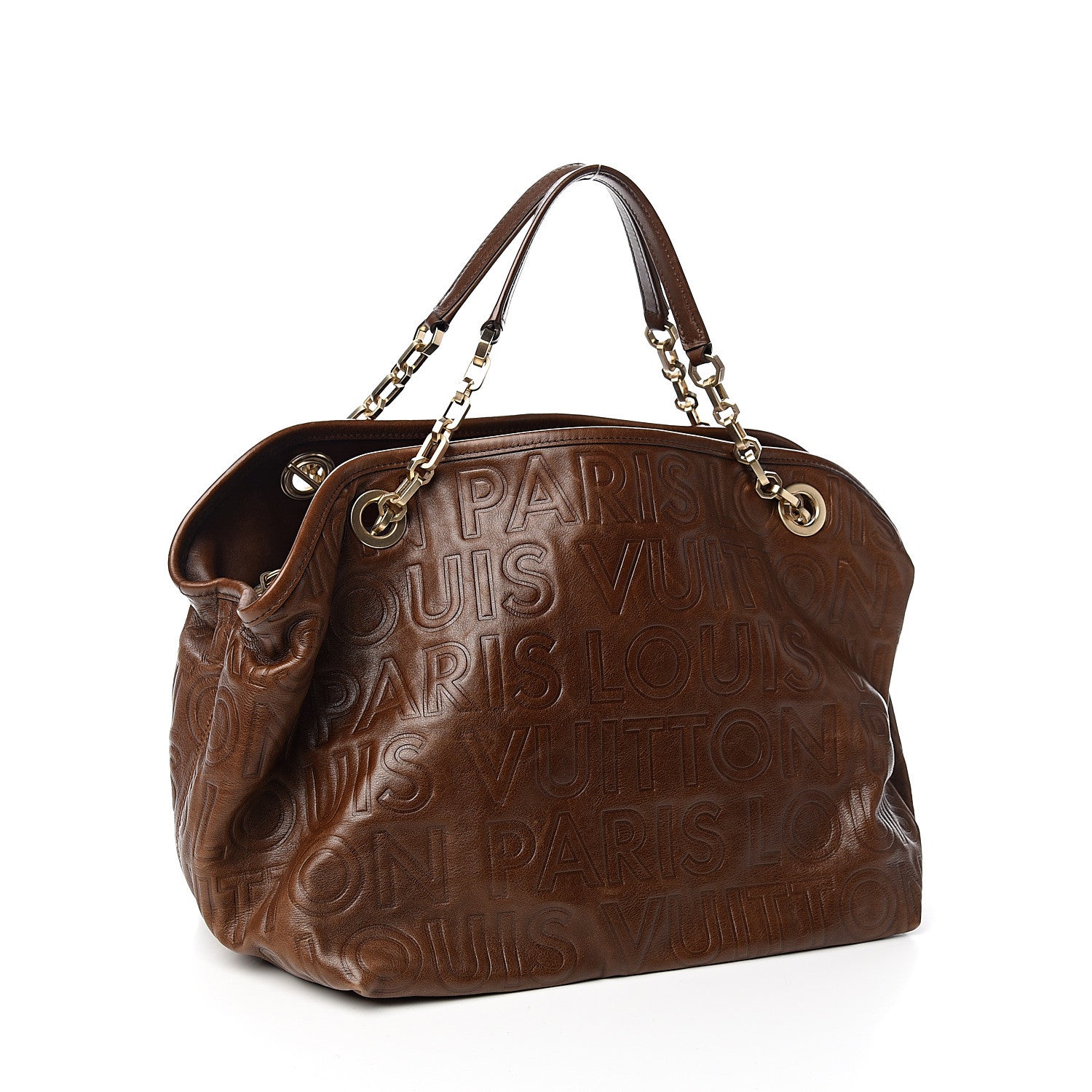 Louis Vuitton Monogram Paris Souple Whisper PM Chocolate 2 of 10