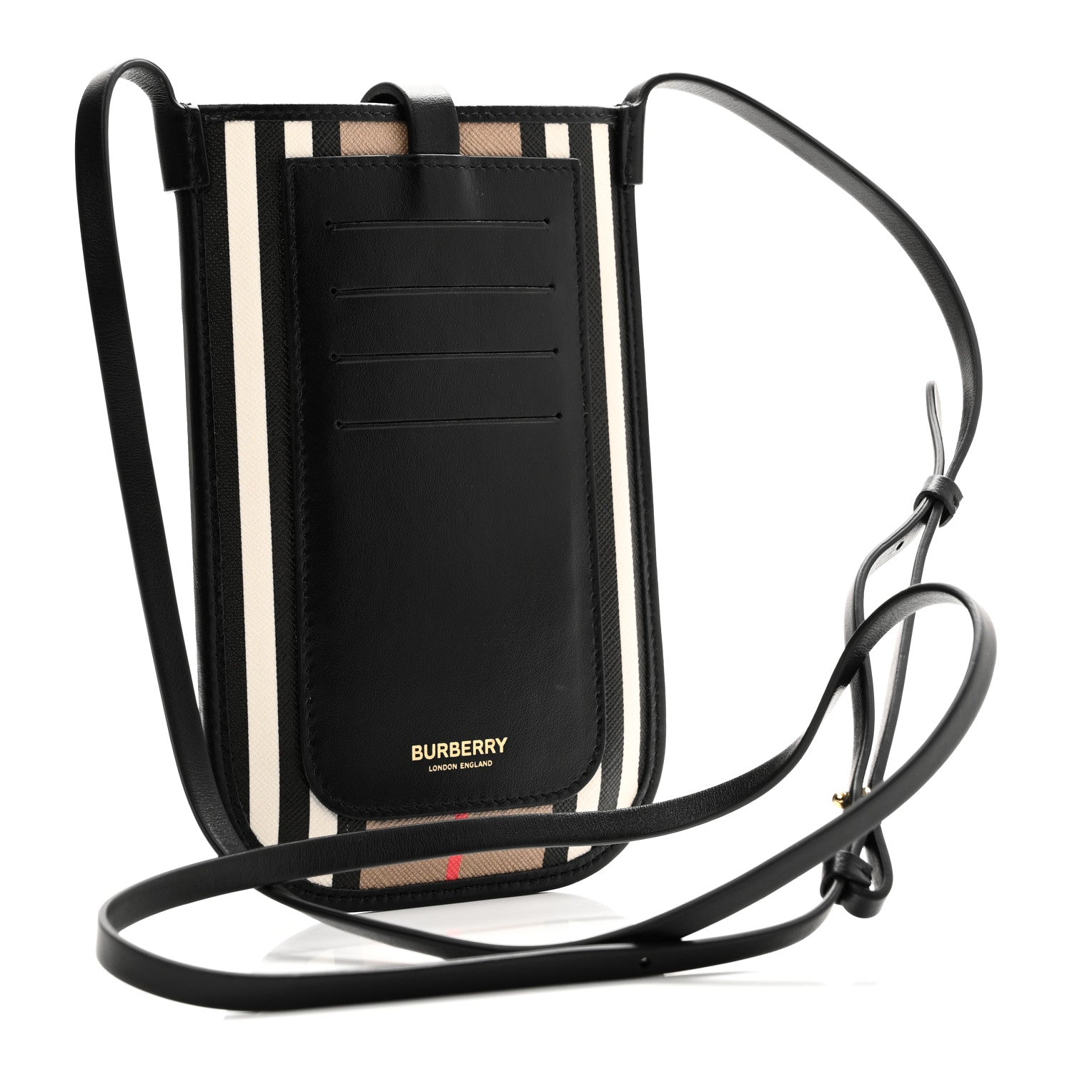 Burberry E-Canvas Calfskin Icon Stripe Anne Phone Case With Strap Archive Beige 3 of 7