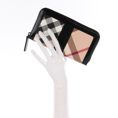 Burberry Nova Check Large Ziggy Zip Around Wallet Black 2 of 8