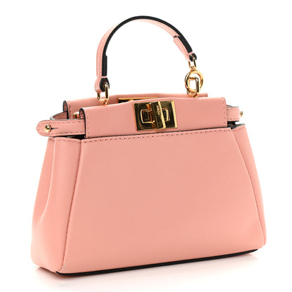 Fendi Shiny Nappa Micro Peekaboo Iconic Satchel Pink 2 of 10