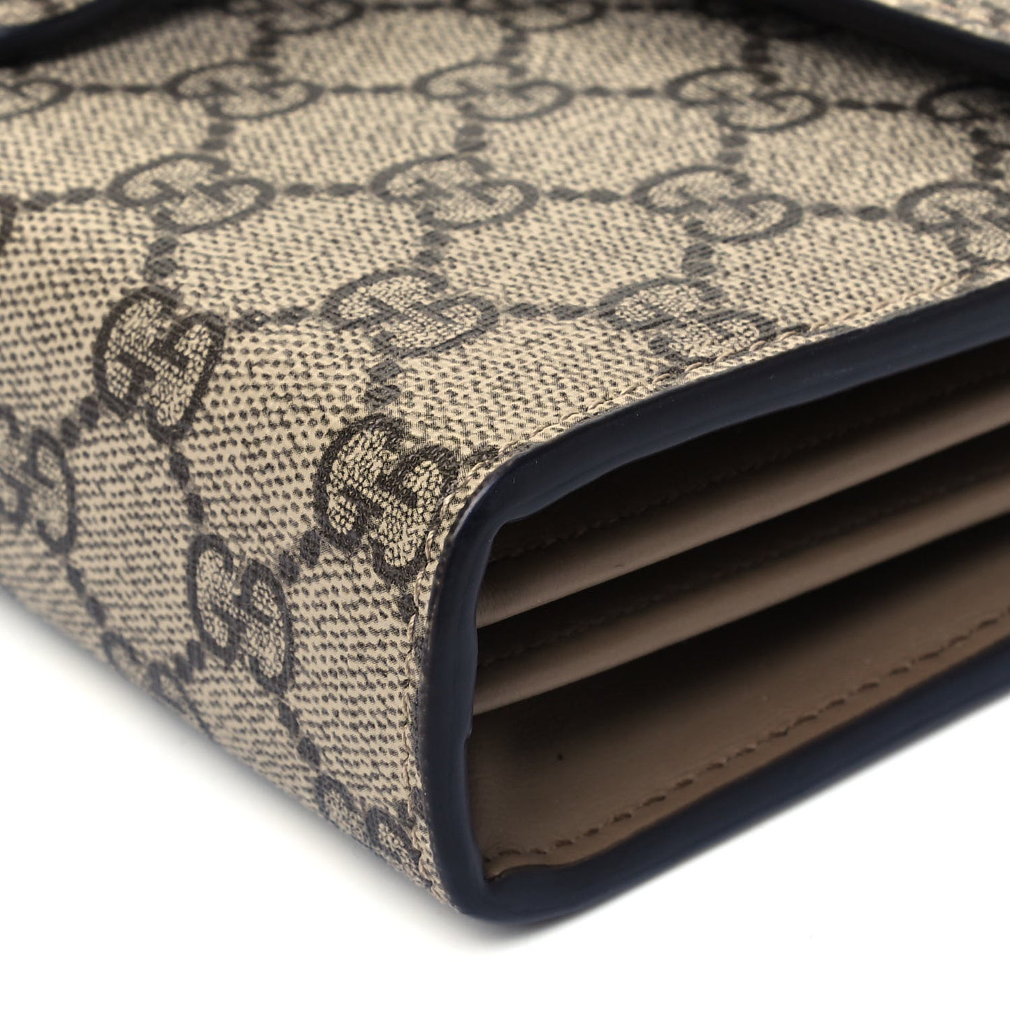 GG Supreme Monogram Mini Dionysus Chain Wallet Beige Taupe