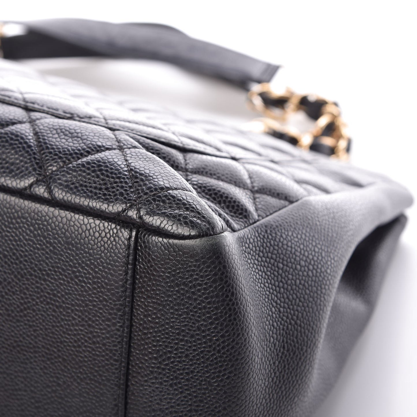 Caviar Quilted Grand Shopping Tote GST Black