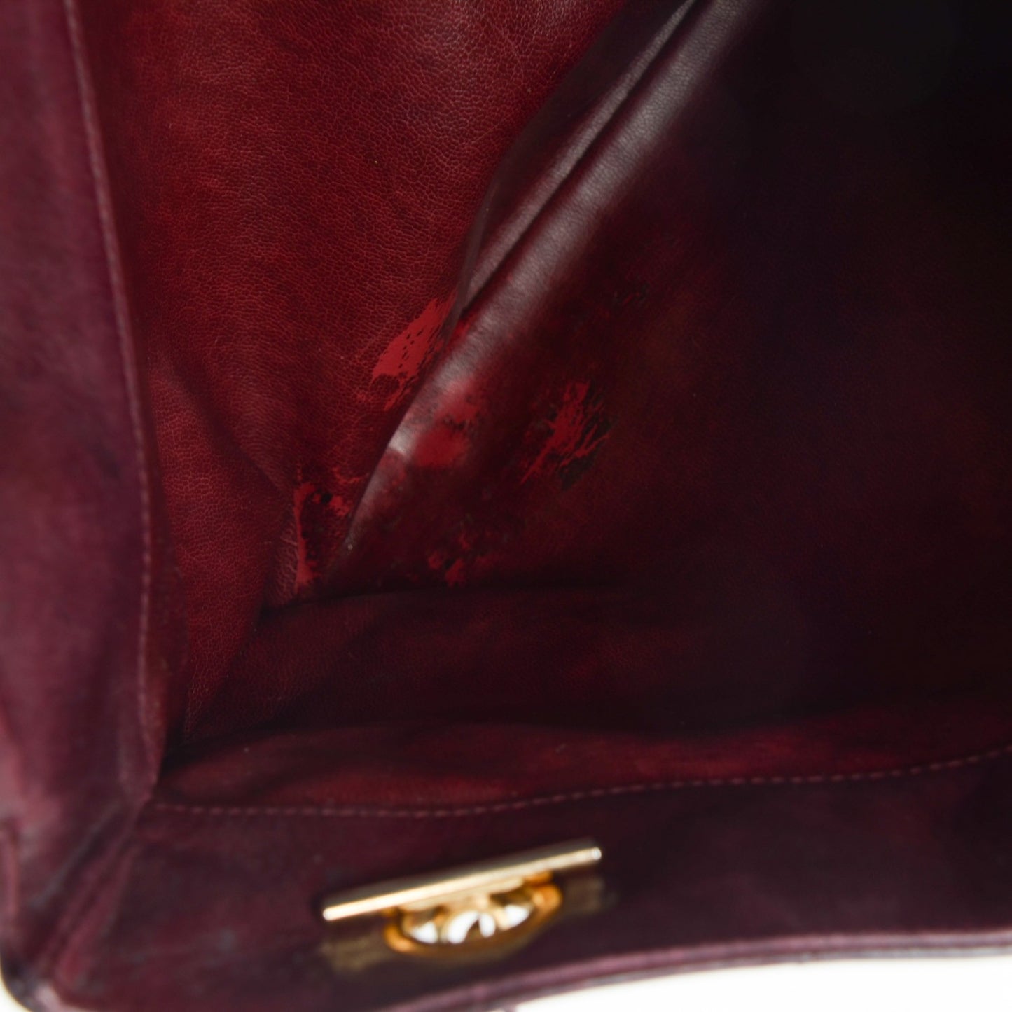 Lambskin Quilted Shoulder Bag Bordeaux