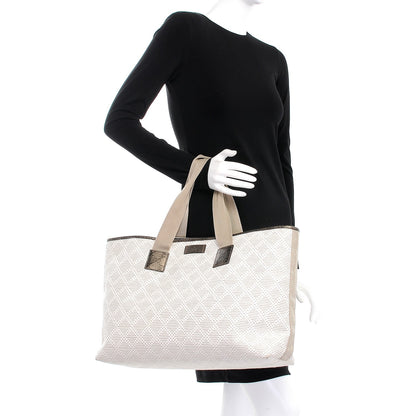 Gucci Woven Raffia Diamante Tote White 2 of 12