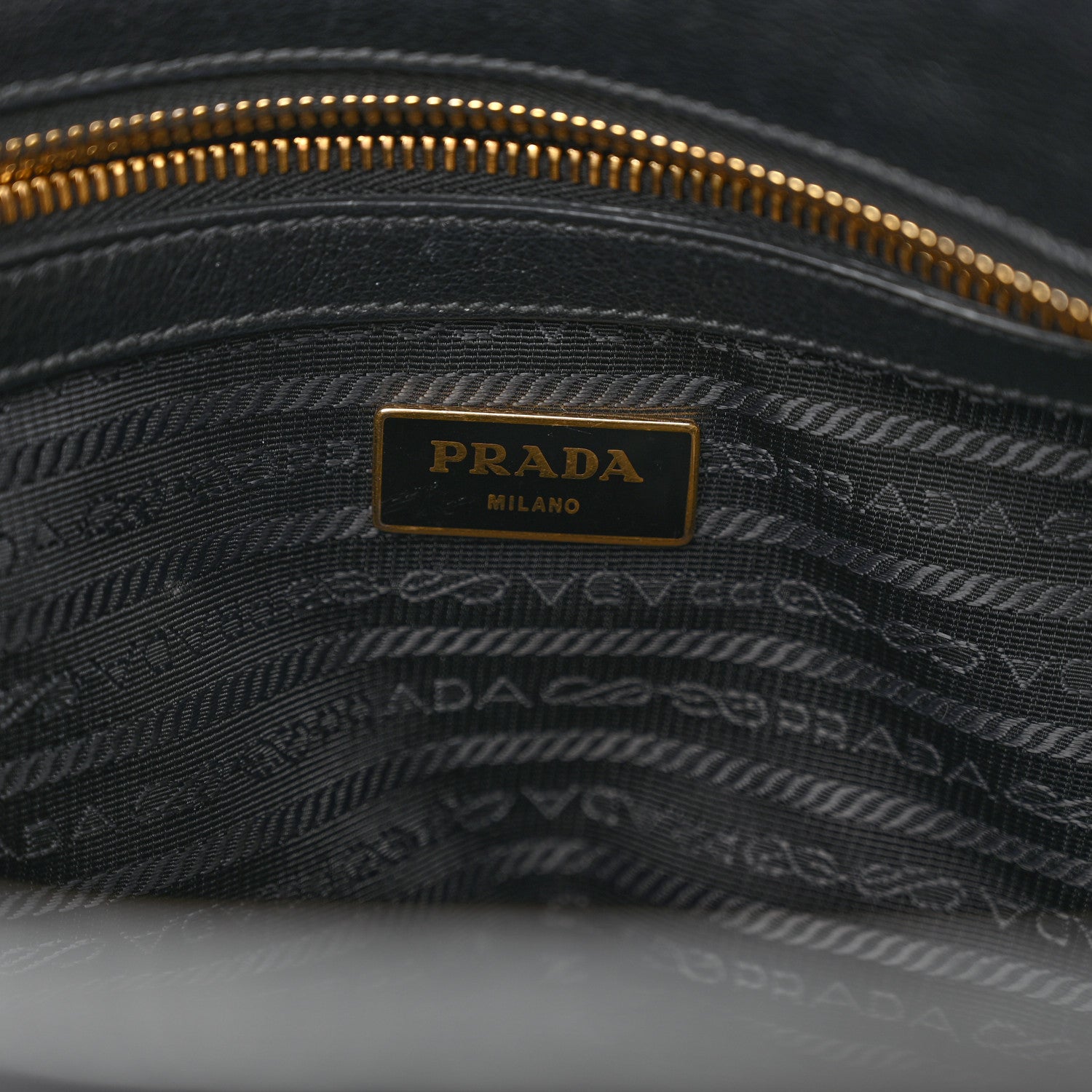 Prada Calfskin Front Pocket Tote Black 6 of 11