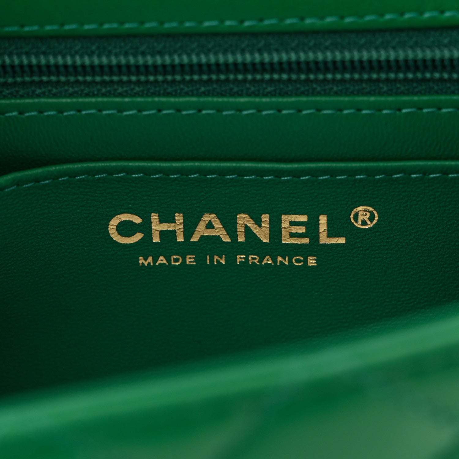 Chanel Lambskin Quilted Mini Top Handle Rectangular Flap Green 6 of 10