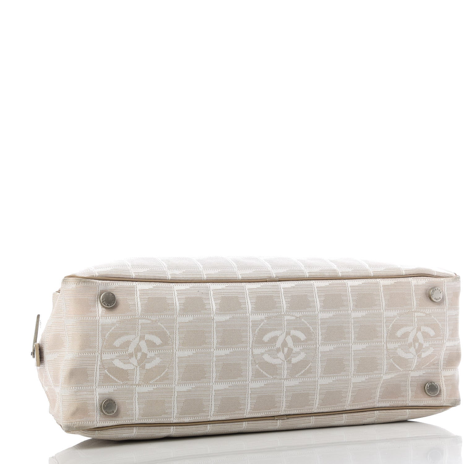 Chanel Nylon Travel Bowler Beige 4 of 12
