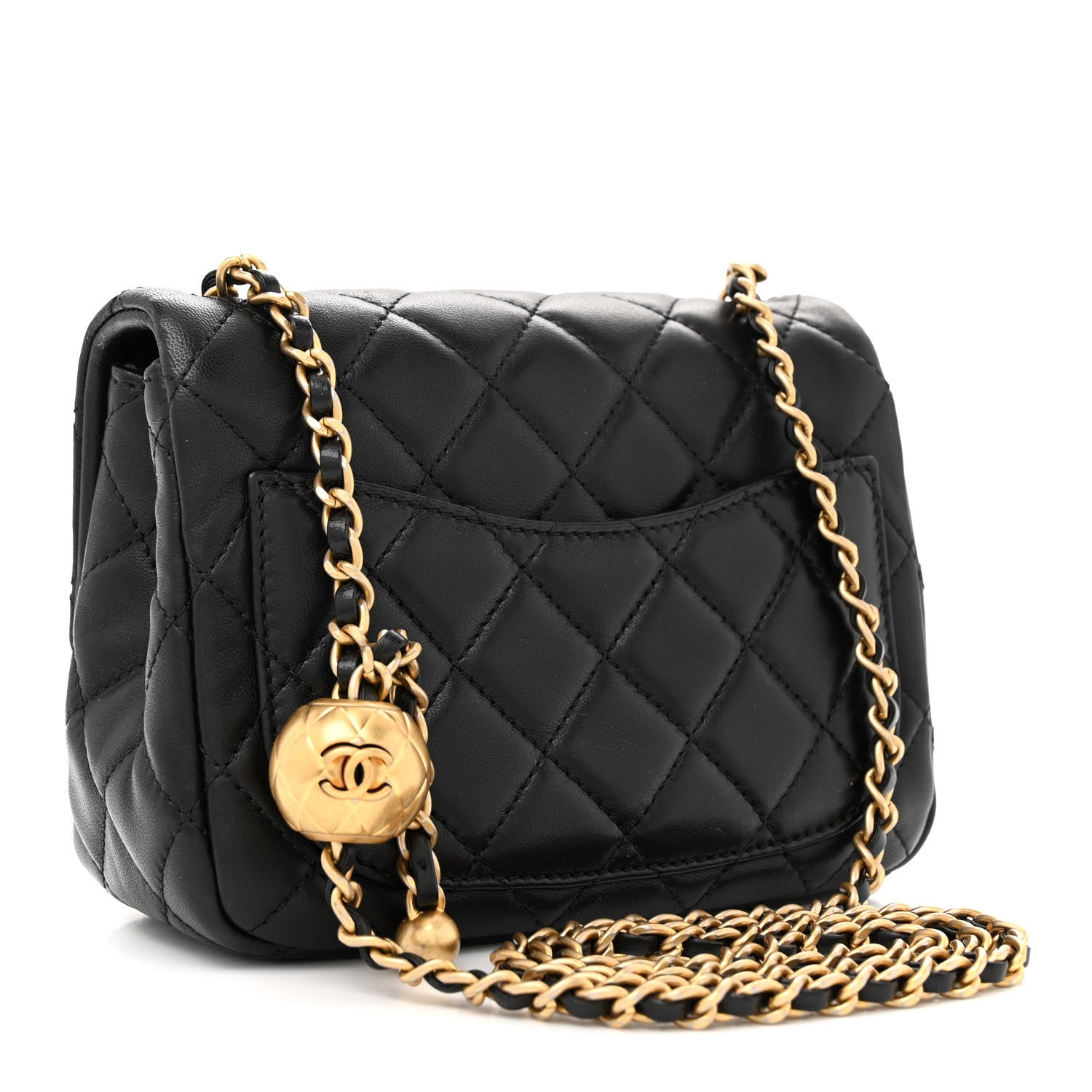 Chanel Lambskin Quilted Mini Pearl Crush Flap Black 3 of 10