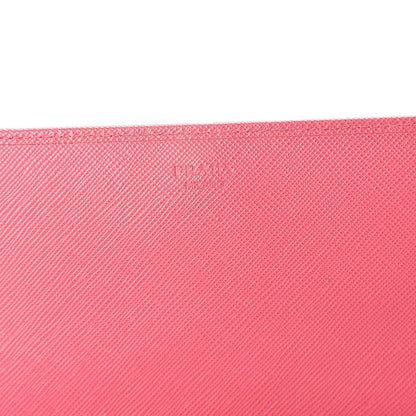 Prada Saffiano Metal Oro Chain Wallet Peonia 5 of 8