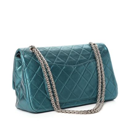 Chanel Metallic Calfskin Quilted 2.55 Reissue 227 Flap Turquoise 4 of 15