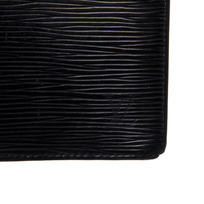 Louis Vuitton Epi Porte Valeurs Checkbook Wallet Black 13 of 17