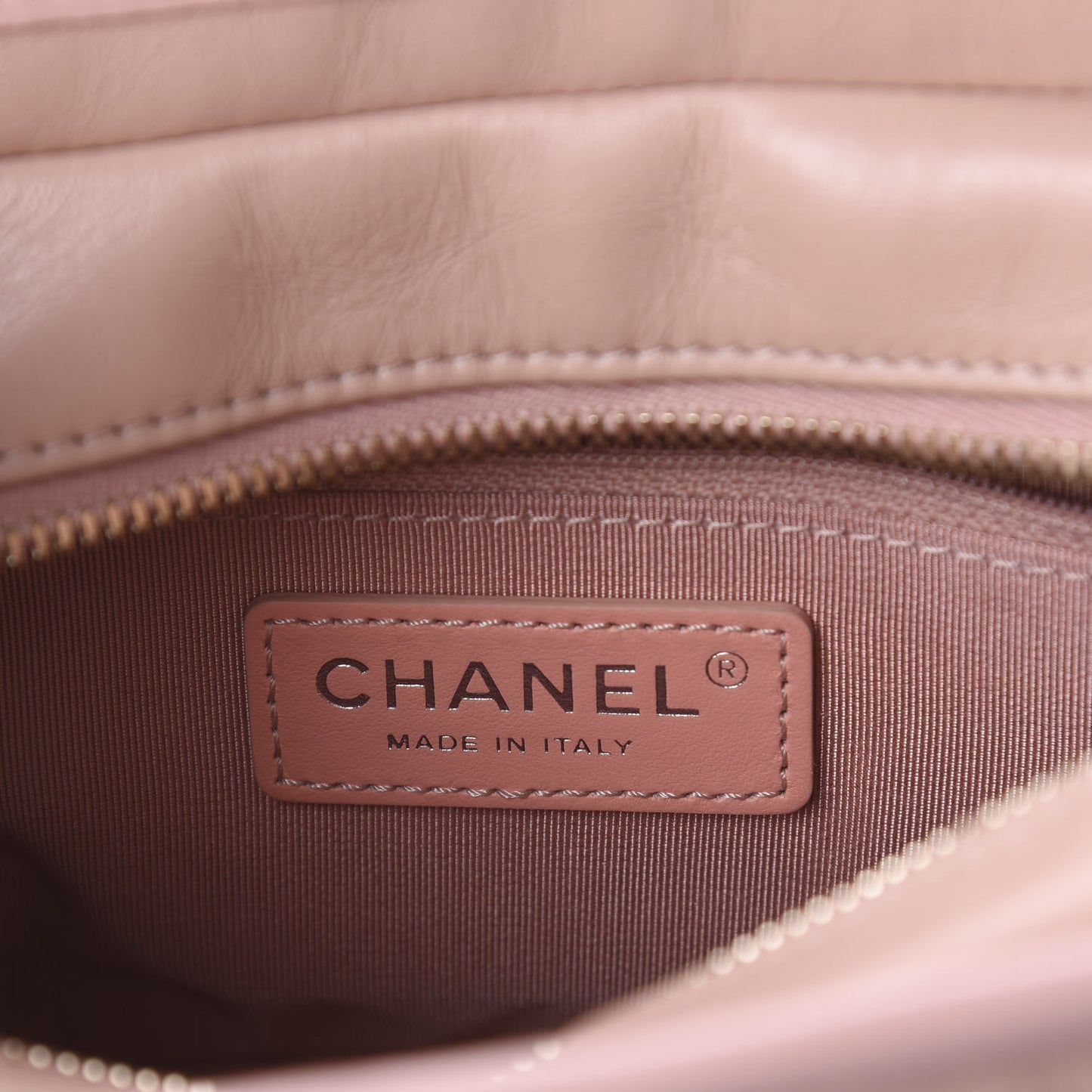Aged Calfskin Chevron Quilted Small Gabrielle Hobo Pink