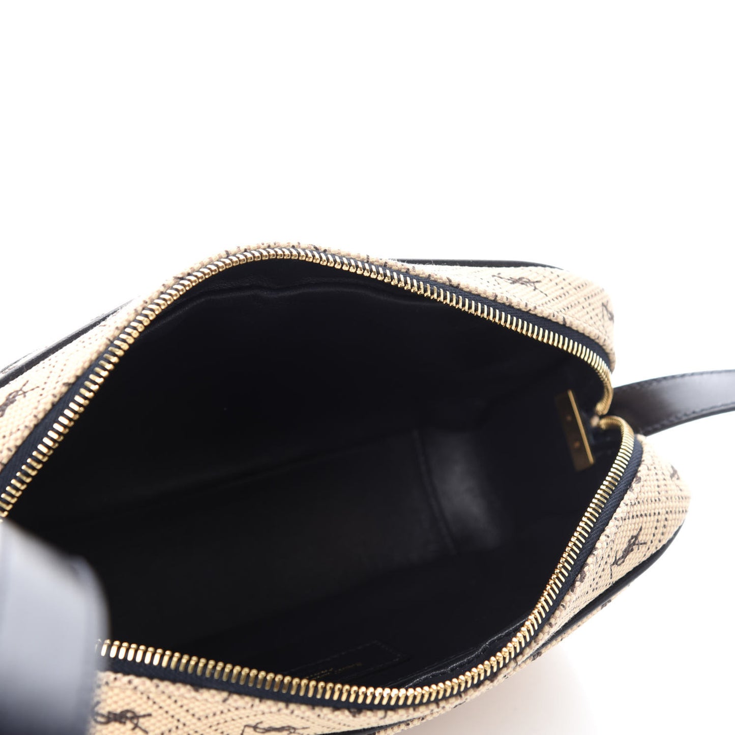 Canvas Monogram All Over Camera Bag Beige