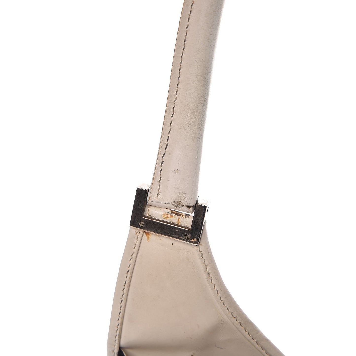 Canvas Bardot Shoulder Bag White Black