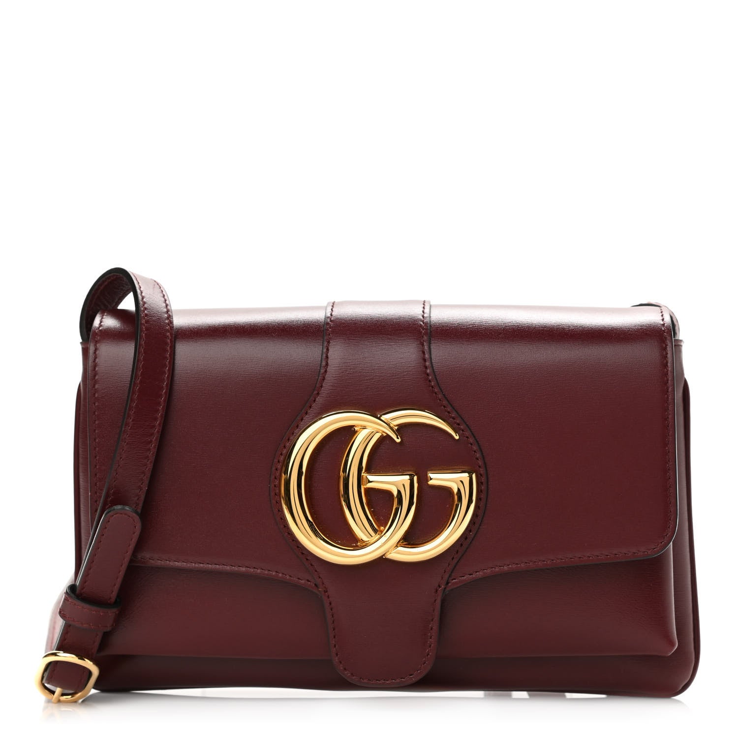Gucci Vitello Palmellato Lux Small Arli Flap Shoulder Bag Vintage Bordeaux 1 of 11
