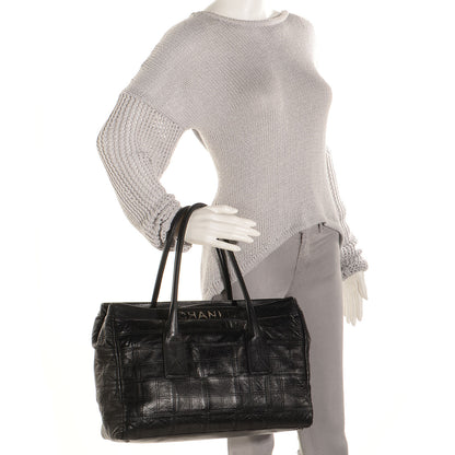 Chanel Lambskin Square Stitched Lax Large Tote Black 2 of 7
