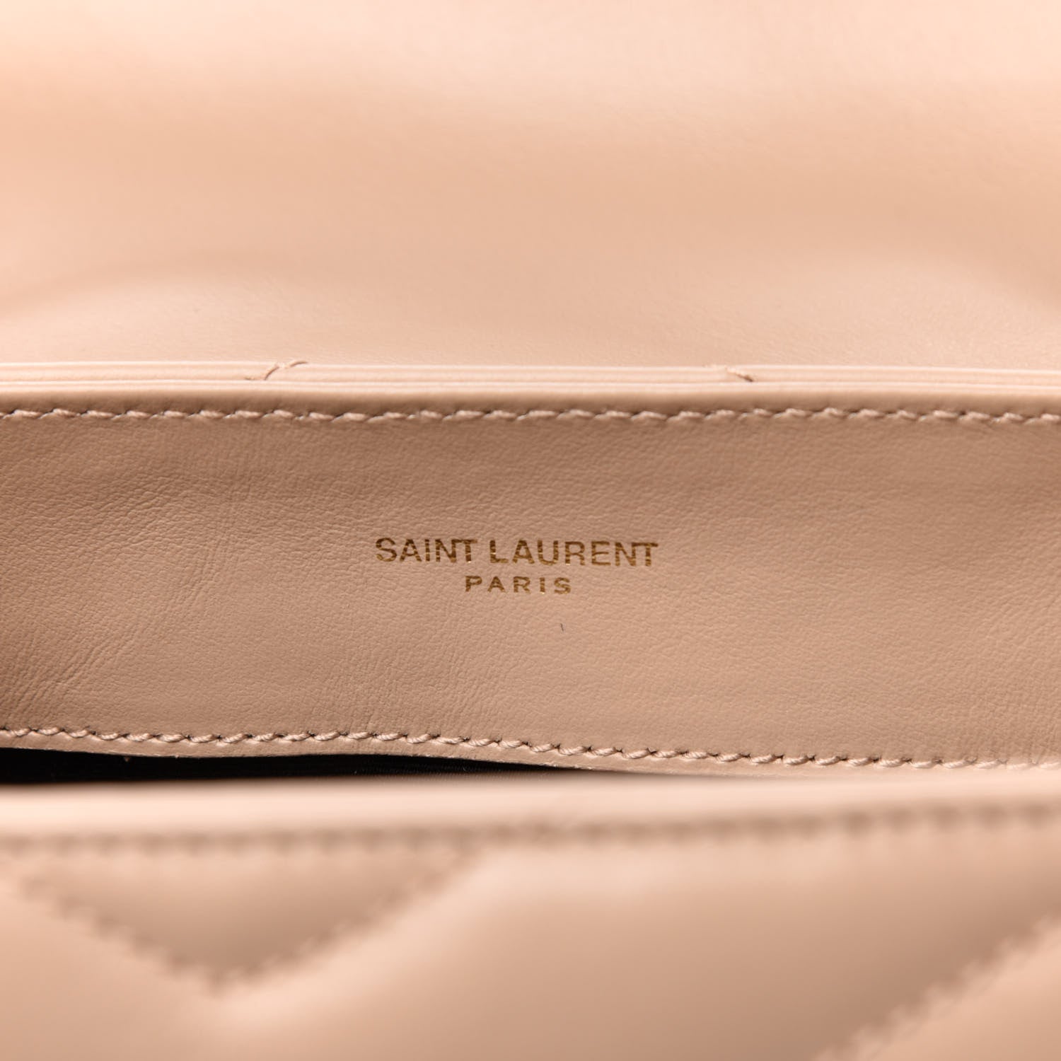 Saint Laurent Calfskin Y Quilted Monogram Small Loulou Chain Satchel Dark Beige 8 of 12