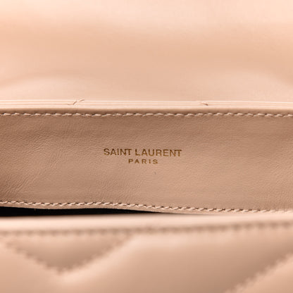 Saint Laurent Calfskin Y Quilted Monogram Small Loulou Chain Satchel Dark Beige 8 of 12