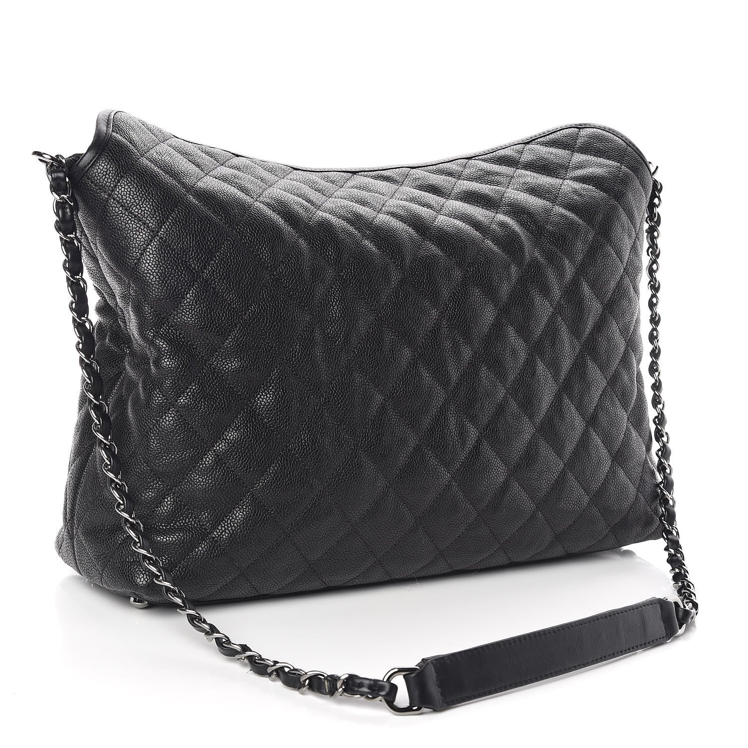 Chanel Caviar Quilted French Riviera Hobo Black 3 of 9