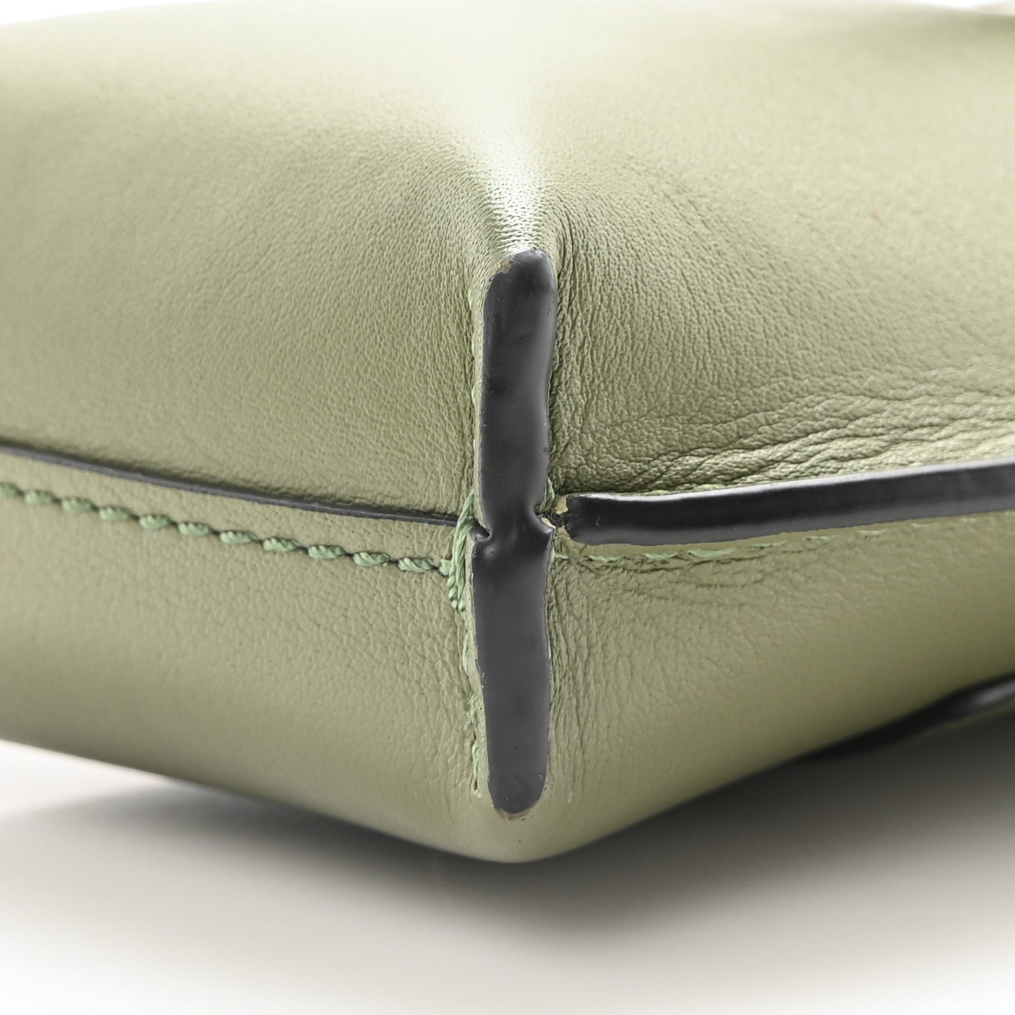 Calfskin Elephant Pouch Crossbody Bag Avocado